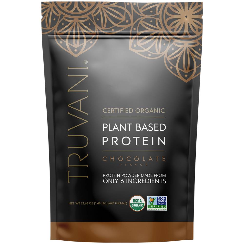 Truvani Organic Chocolate Plant Based Protein (23.6 oz)