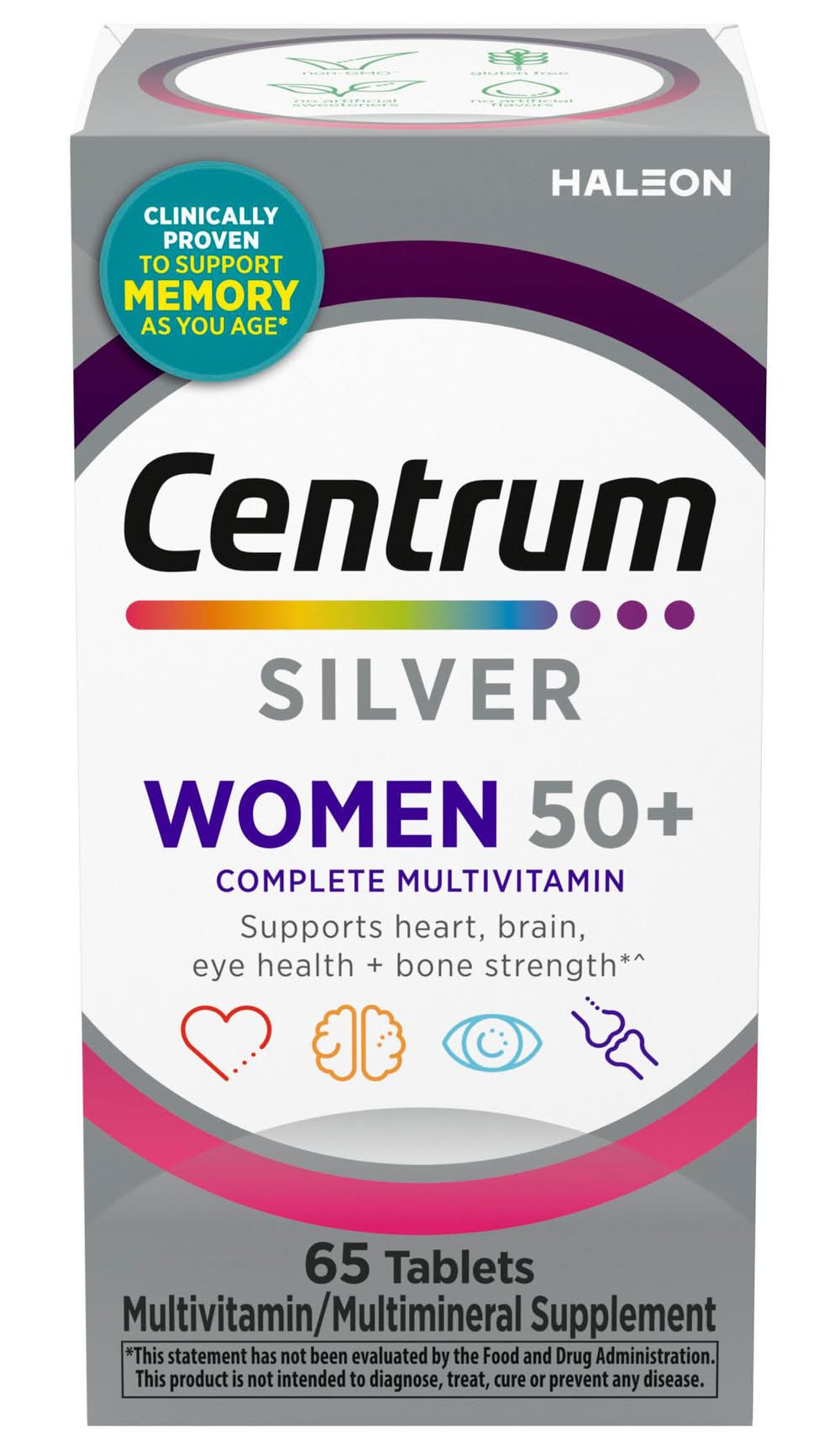 Centrum Silver Tablets Women 50+ Multivitamin Supplement (1.6 oz, 65 ct)