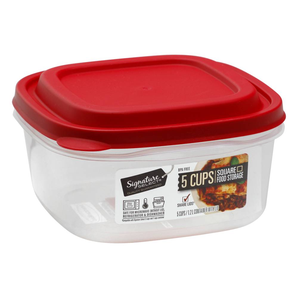 Signature Select 5 Cups Square Food Storage