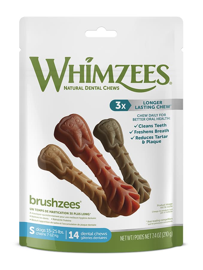 Whimzees Brushzees Dogs Natural Dental Chews (7.4 oz, 14 ct)