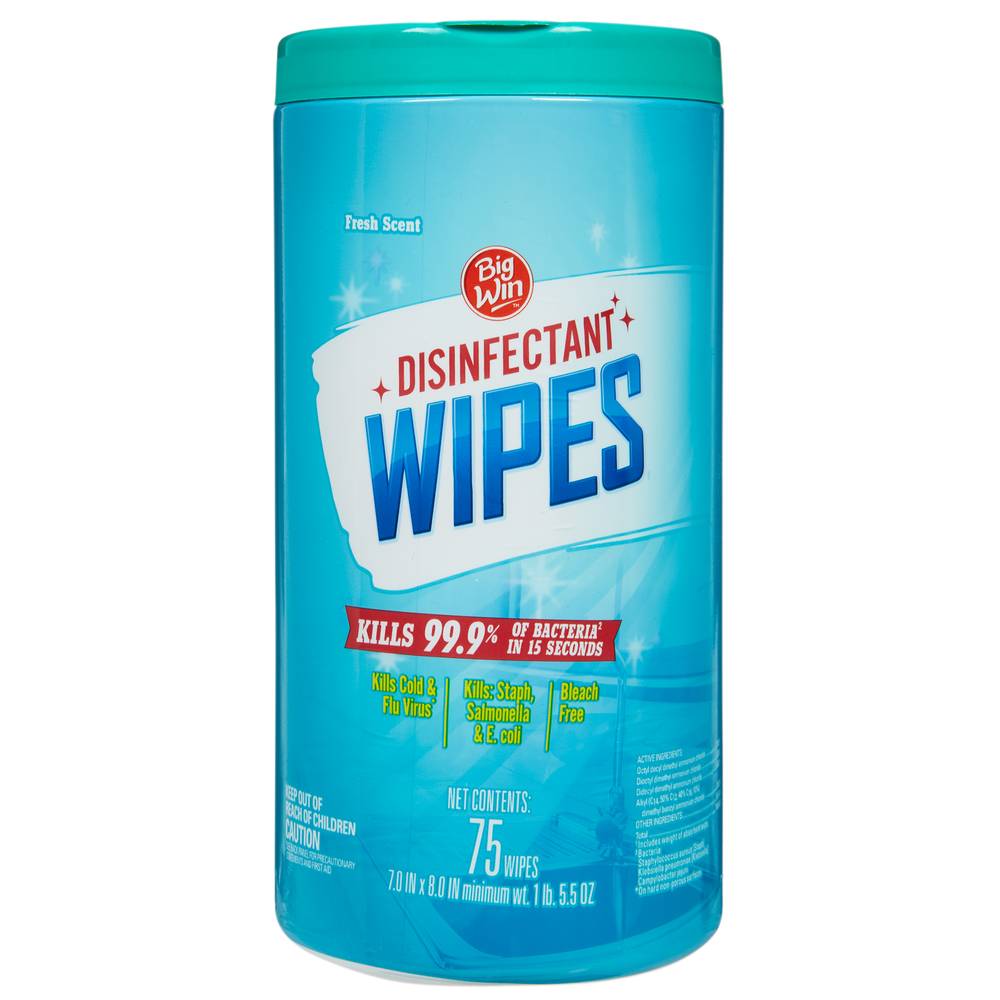 Big Win Disinfectant Wipes Fresh Scent (75 ct)