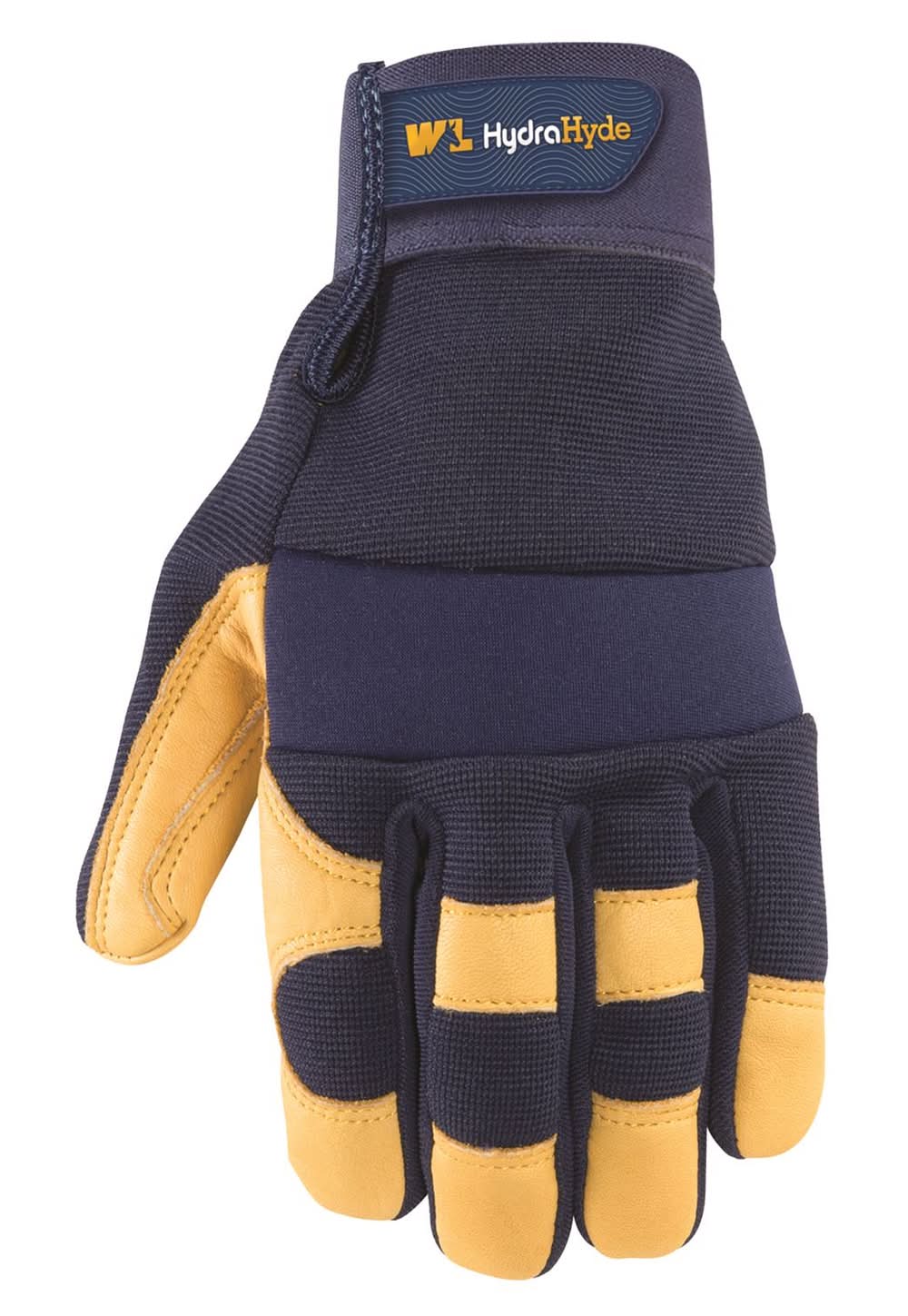Wells Lamont Hydrahyde Men'S Water Resistant Work Gloves Blue/Yellow Xl 1 Pair
