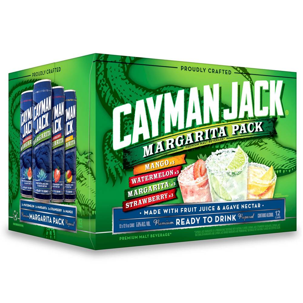 Cayman Jack Premium Margarita pack, Assorted (12 x 12 fl oz)