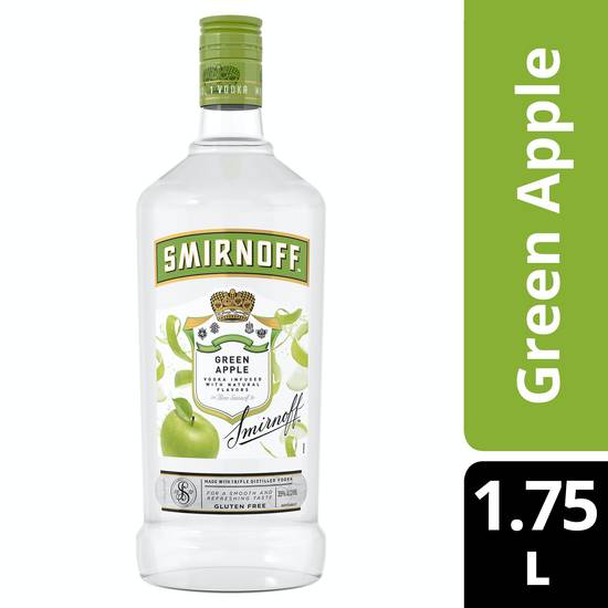 Smirnoff Triple Distilled Green Apple Vodka (1.75 L)