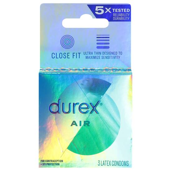 Durex Air Close Fit Latex Condoms (3 ct)
