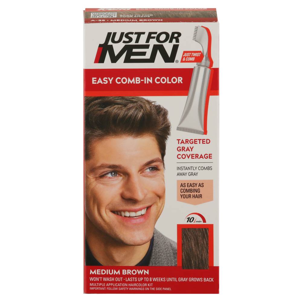 Just For Men A-25 Medium Brown Easy Comb-In Color (2.72 oz)