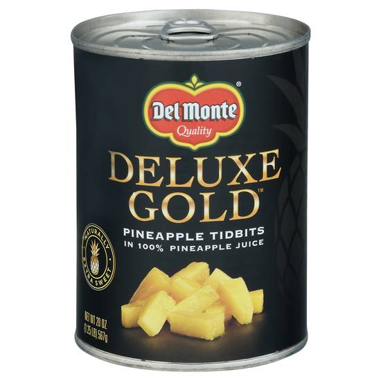 Del Monte Deluxe Gold Pineapple Tidbits in 100% Pineapple Juice
