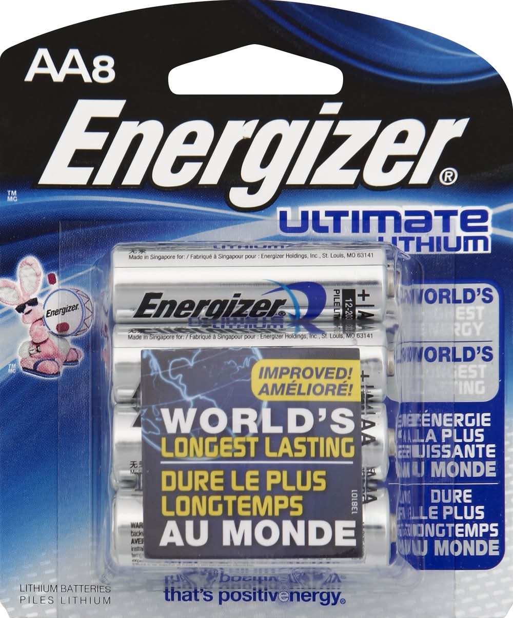 Energizer Ultimate Aa Lithium Batteries (8 x 567.5 mg)