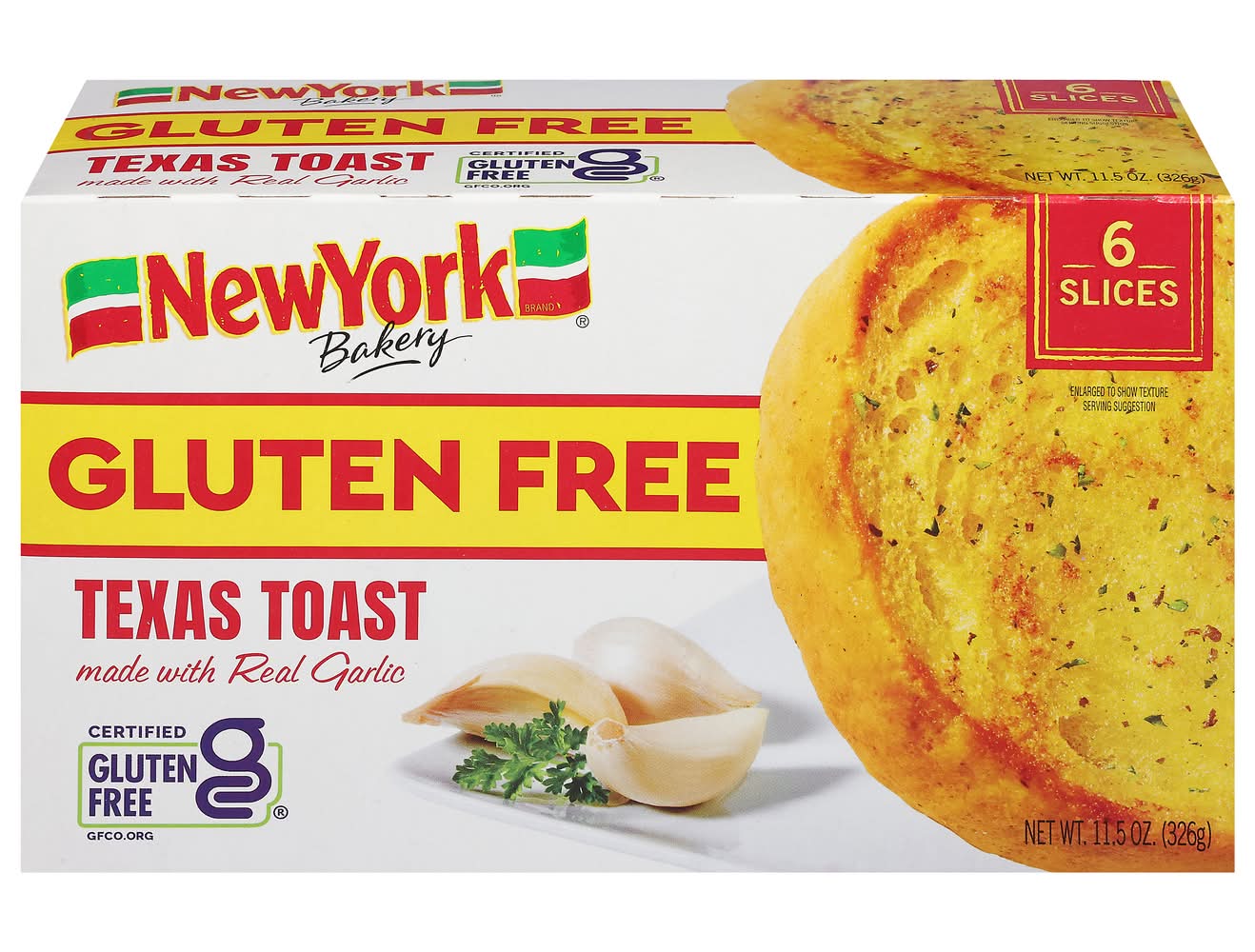 New York Bakery Texas Toast Slices, Real Garlic (11.5 oz, 6 ct)