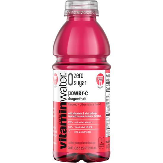 Vitaminwater Zero Sugar Power-C, Electrolyte Enhanced Water (20 fl oz) (dragonfruit)