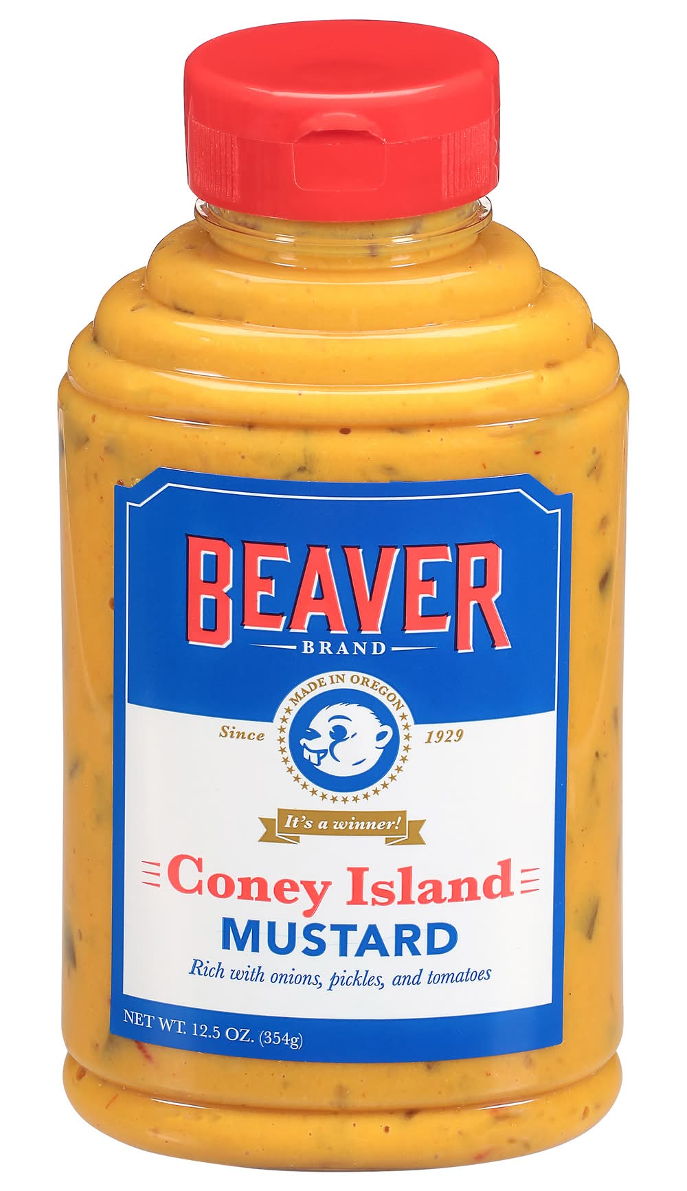 Beaver Brand Coney Island Hot Dog Mustard (12.5 oz)