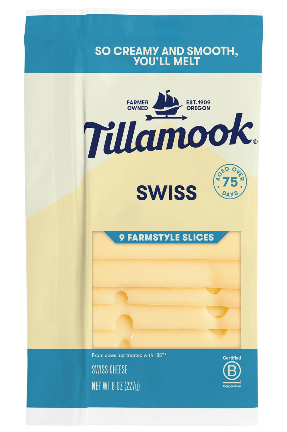 Tillamook Swiss Cheese Slices (8 oz, 9 ct)