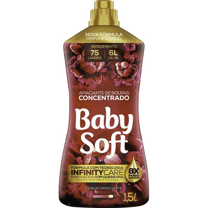 Baby soft amaciante concentrado de roupas desejo envolvente (1,5 l)