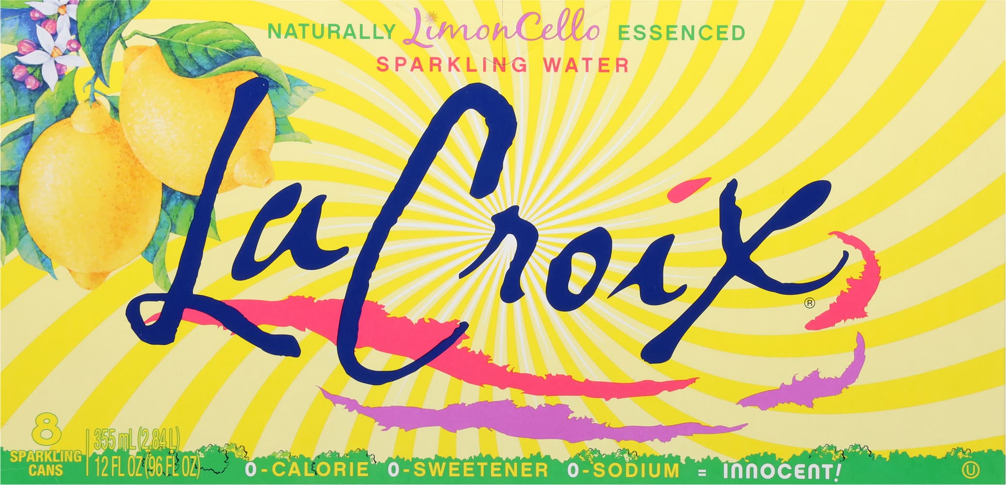LaCroix Naturally Essenced Sparkling Water, Limoncello (8 x 12 fl oz)