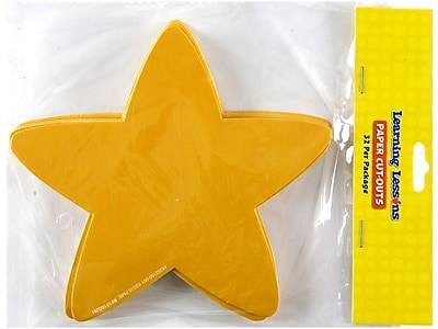 Learning Lessons Star Shaped Paper Cut Outs (32 ct) (yellow)