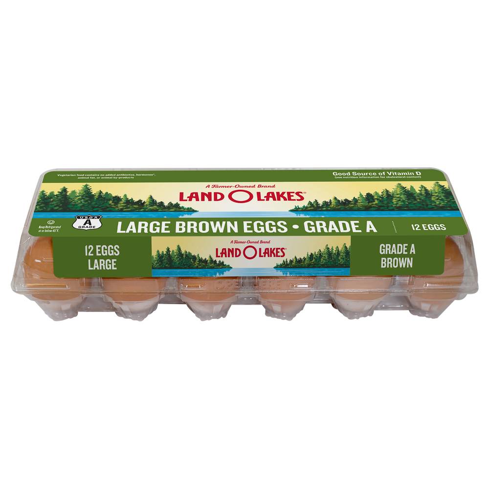 Land O'Lakes Farm Fresh Grade a Brown Eggs, L (24 oz, 12 ct)