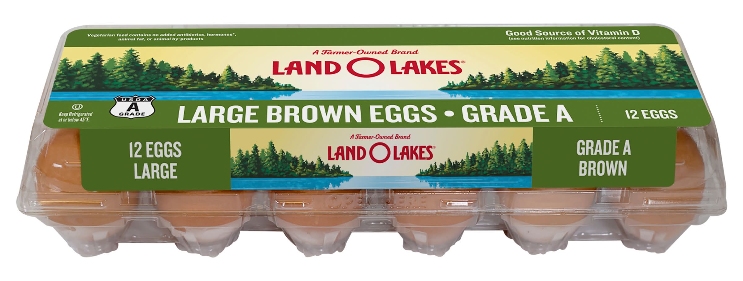 Land O'Lakes Grade a Eggs, L, Brown (24 oz, 12 ct)
