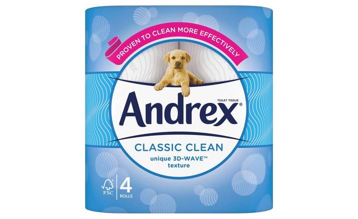 Andrex Classic Clean Toilet Tissue 4 rolls (389914)