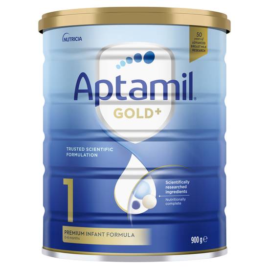Aptamil Gold+ 1 Baby Infant Formula From 0-6 Months 900g