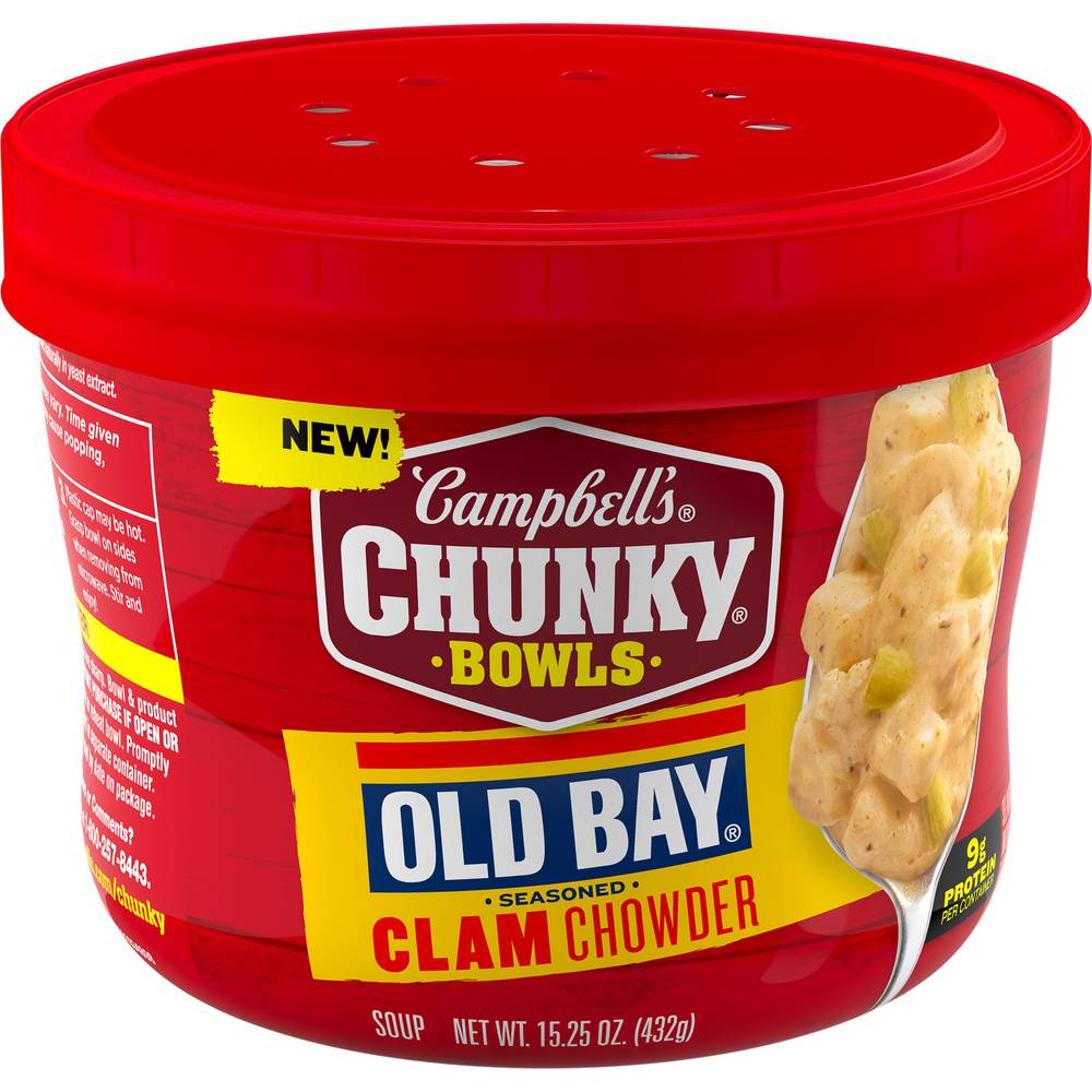 Campbell's Old Bay Seasoned Chunky Soup, Clam Chowder (15.25 oz)