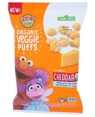 Earth's Best Organic Cheddar Sesame Street Veggie Puffs