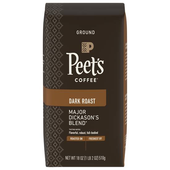 Peet's Coffee Major Dickason's Blend Dark Roast Ground Coffee (18 oz)
