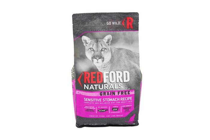 Redford Naturals Grain Free Sensitive Stomach Recipe Adult Cat Food, 4 Pounds