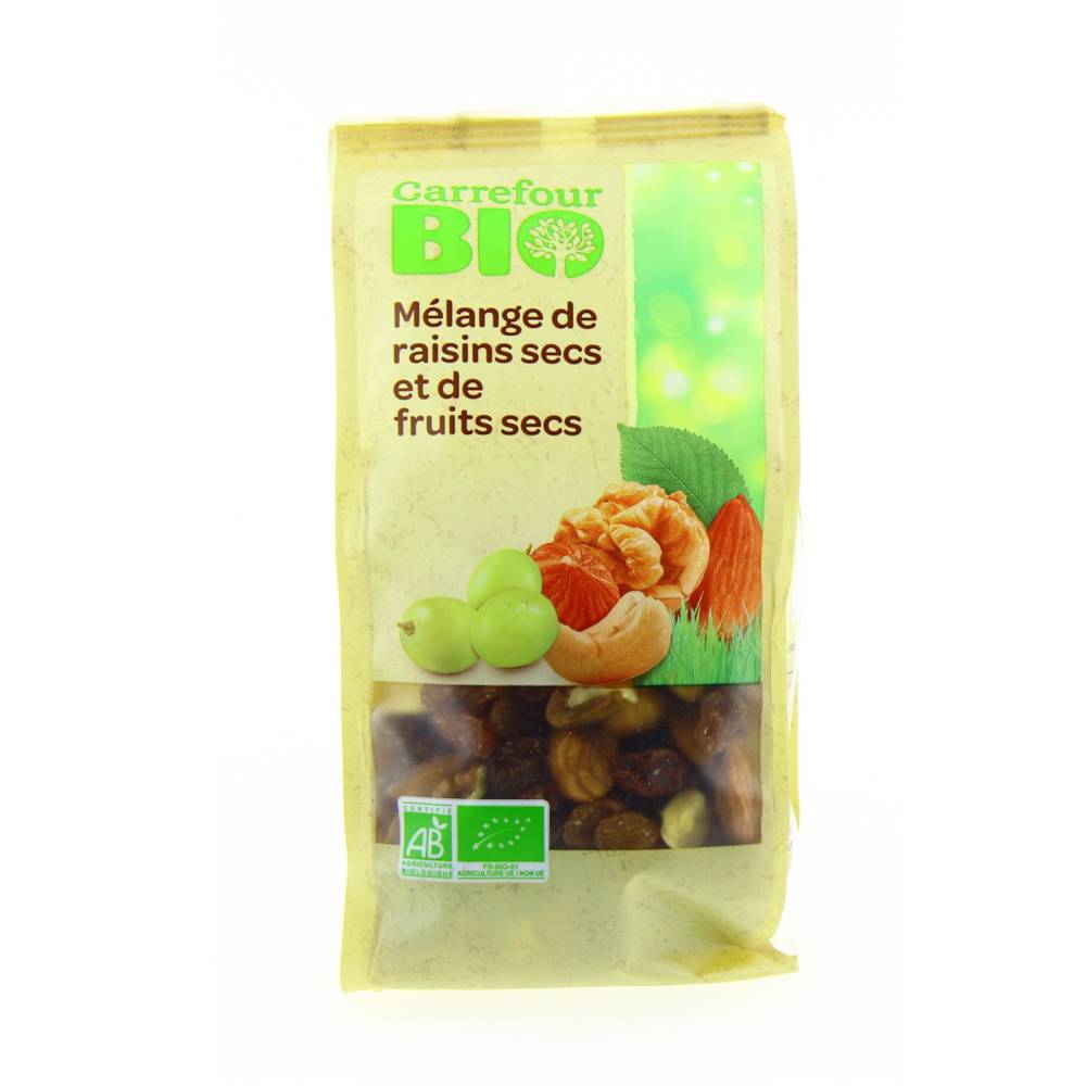 Carrefour Bio - Mélange de raisins et de fruits secs (200g)