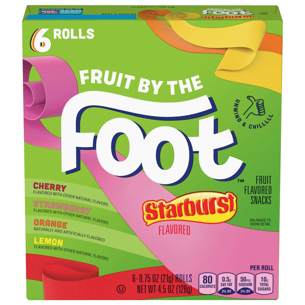 Fruit by the Foot Snacks Variety pack, Starburst (0.75 oz, 6 ct)