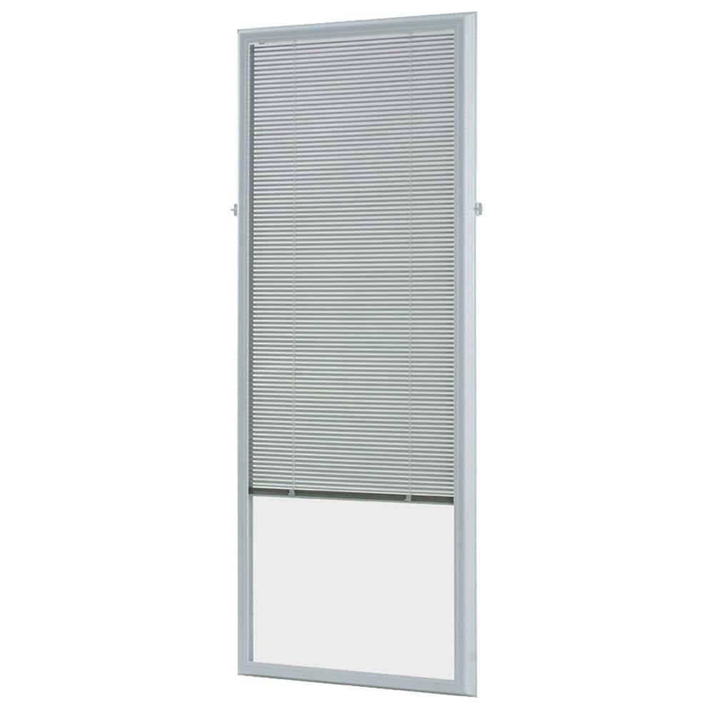 Odl 22 In. W X 64 In. H Add-On Enclosed Aluminum Blinds White Steel & Fiberglass Doors With Raised Frame Around Glass