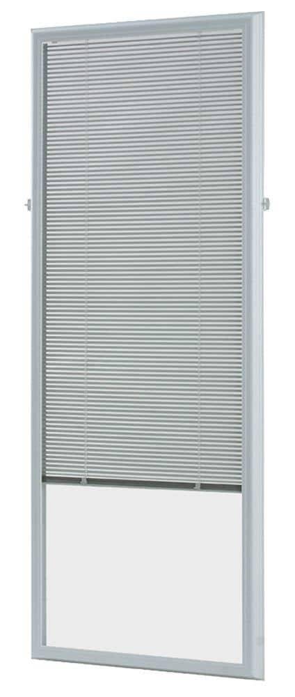 Odl 22 In. W X 64 In. H Add-On Enclosed Aluminum Blinds White Steel & Fiberglass Doors With Raised Frame Around Glass