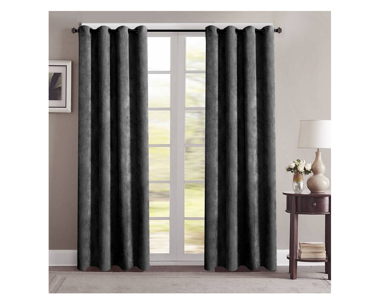 Cotidiana cortina sunout lisa gris (140 x 230 cm)