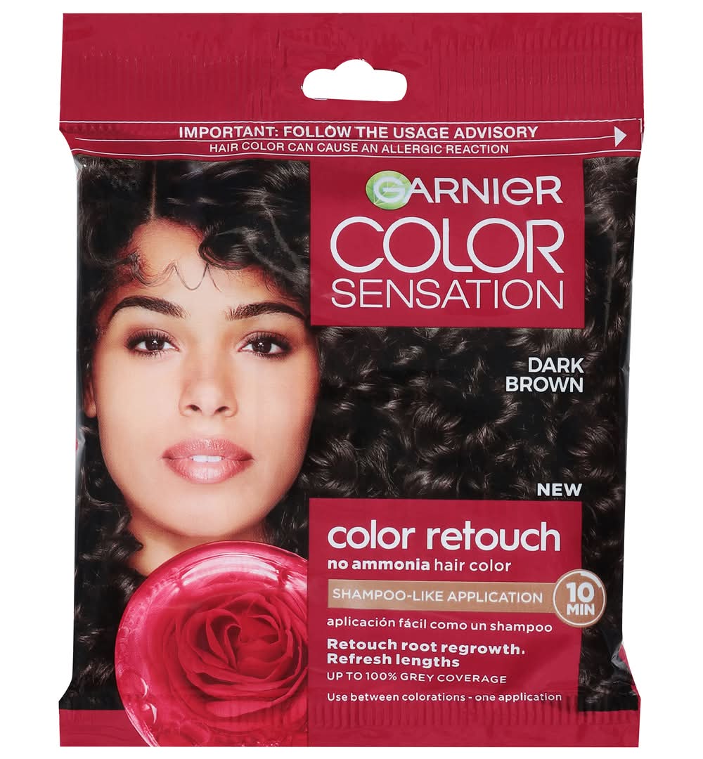 Garnier Retouch Permanent Hair Color, Dark Brown
