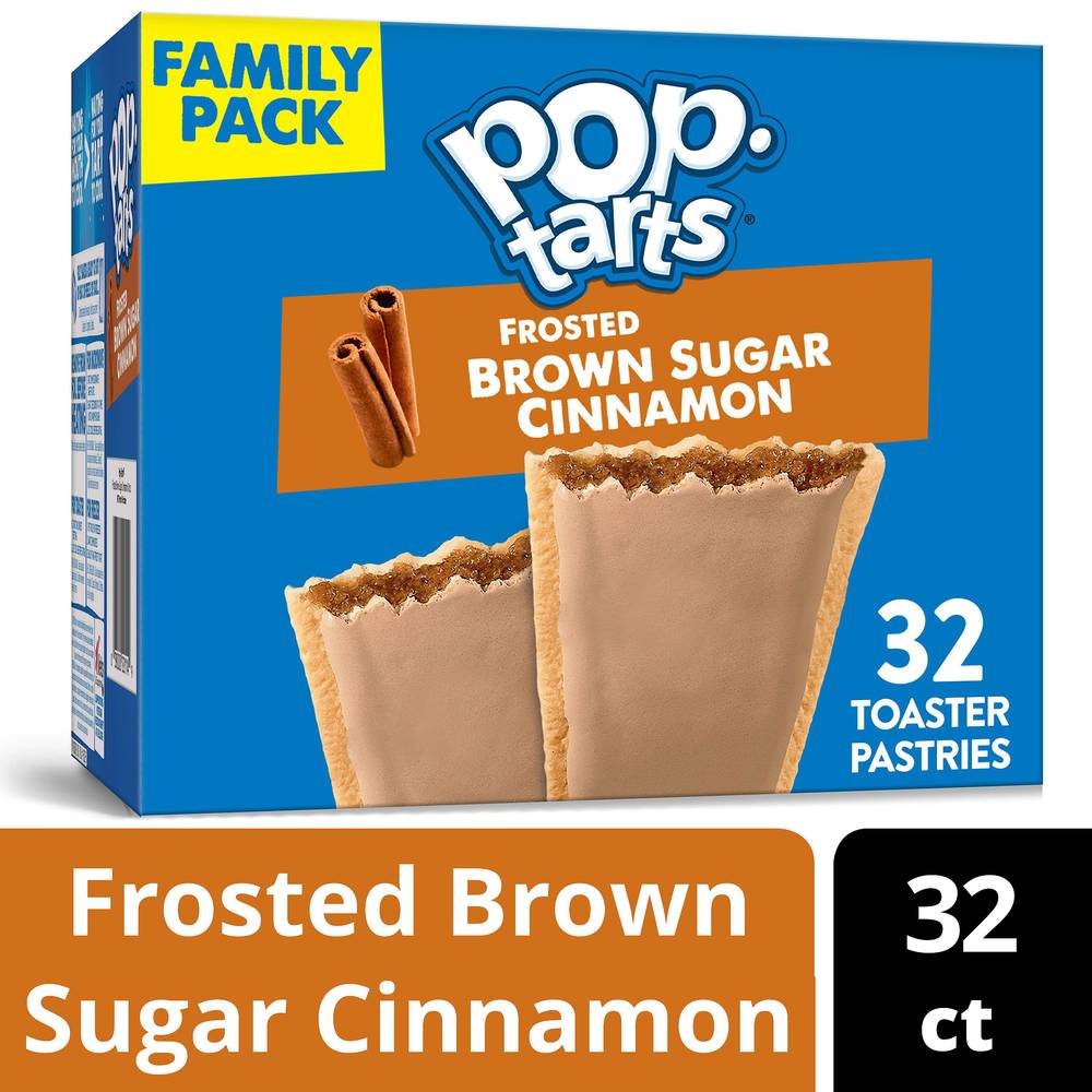 Pop-Tarts Frosted Brown Sugar Pastries, Cinnamon (56 oz, 32 ct)