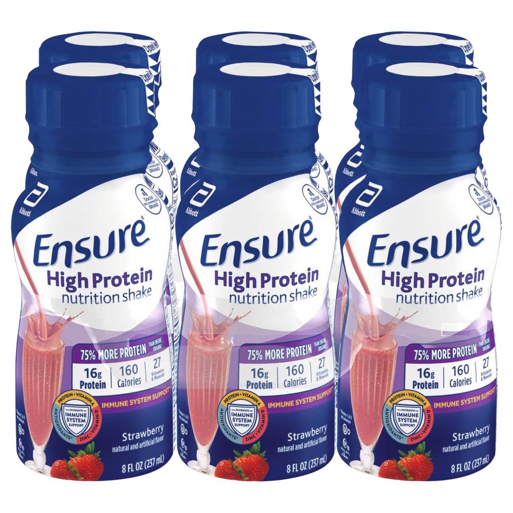 Ensure High Protein Strawberry Nutrition Shake (6 x 8 fl oz)