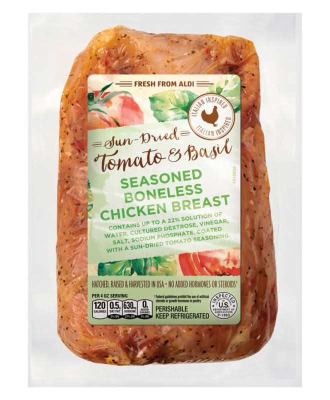 USDA Sun-Dried Tomato & Basil Seasoned Chicken, per lb