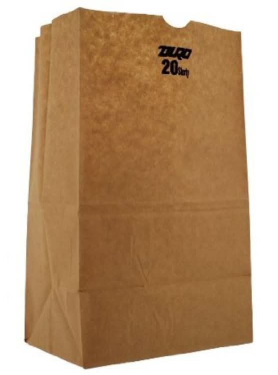 Duro Bag 20 Lb Paper Grocery Kraft, Brown (500 pack)