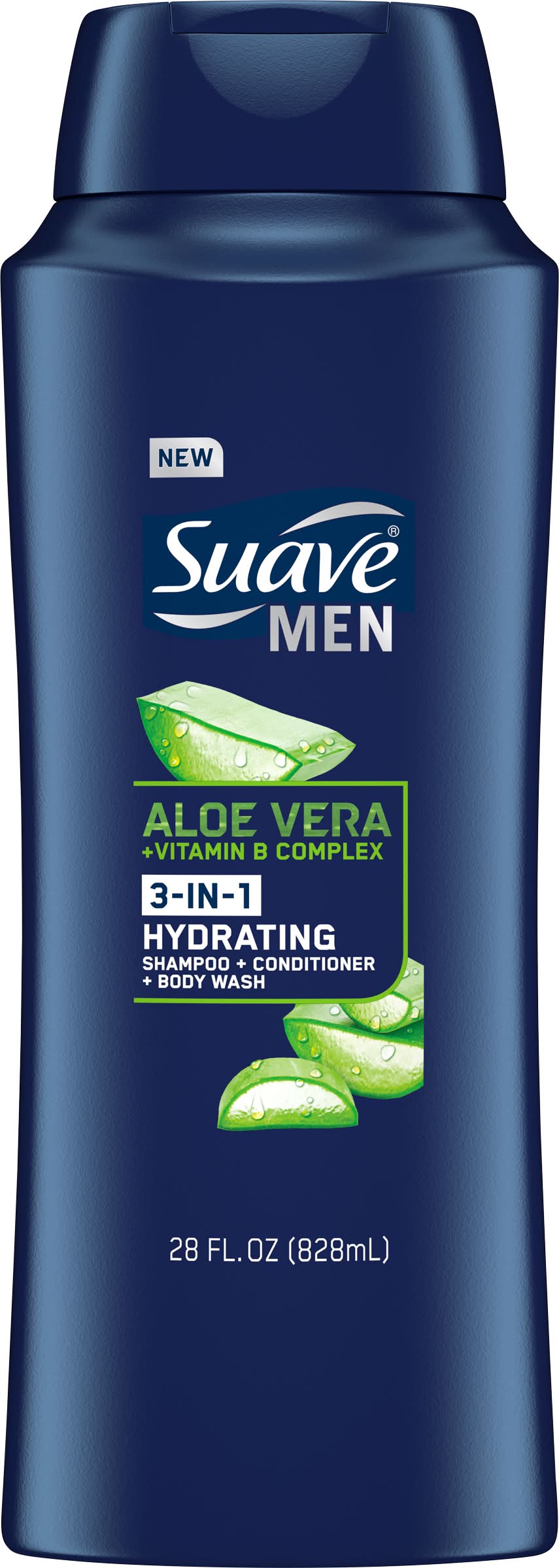 Suave Men Aloe Vera Hydrating Shampoo Conditioner & Body Wash (28 fl oz)