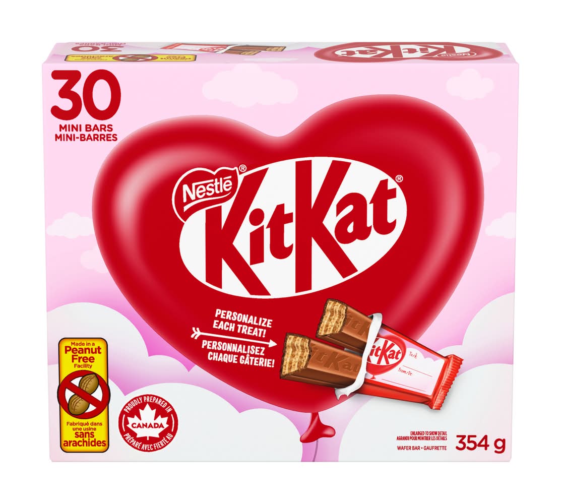 KitKat Valentine Chocolate Mini Bars (354 g, 30 ct)