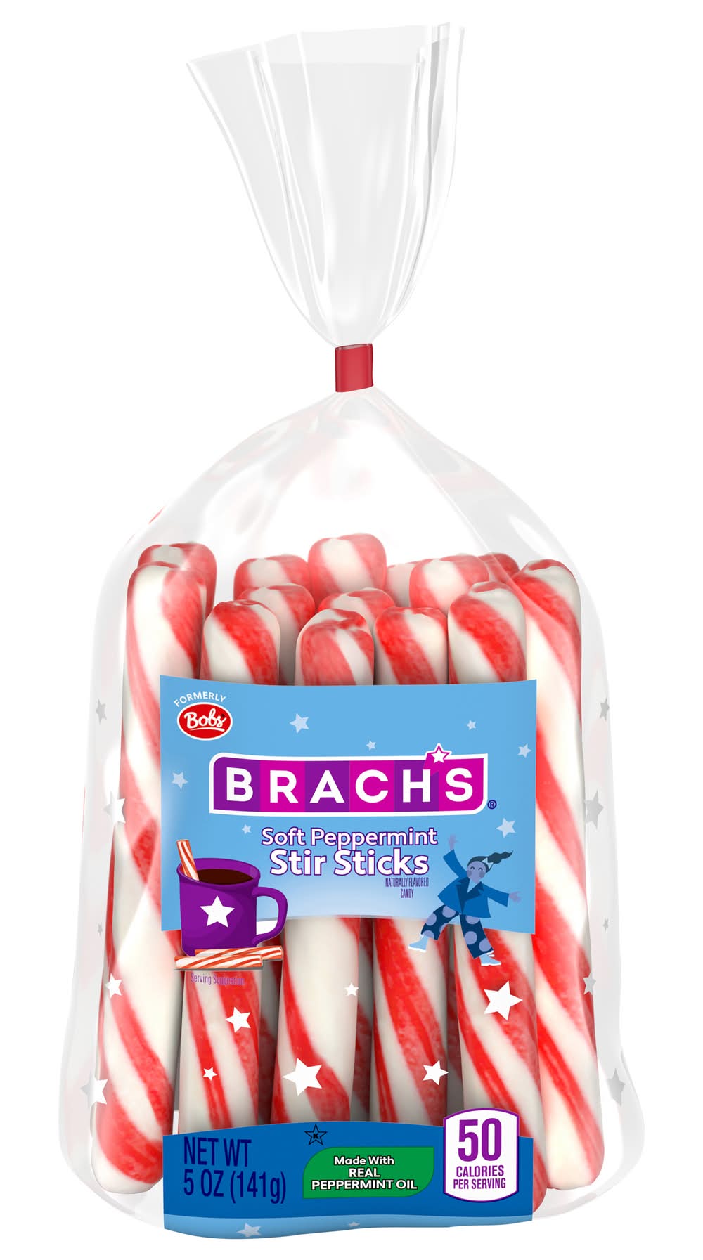 Brach's Soft Stir Sticks, Peppermint (5 oz, 50 ct)