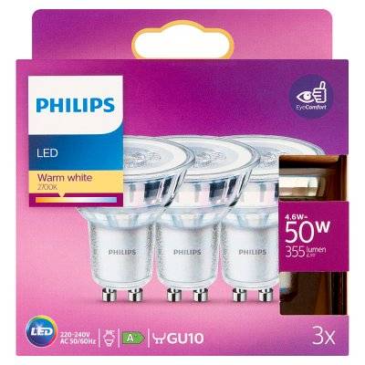 Philips Led Multi Spot Gu10 4.6w (3 pièces)