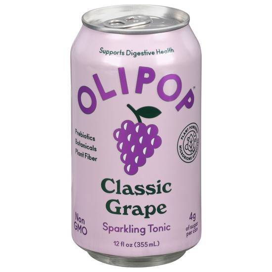 Olipop Classic Soda Sparkling Tonic (12 fl oz) (grape)