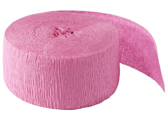 Celebrate It Crepe Streamer, 81 ft x 1.75 in, Pink