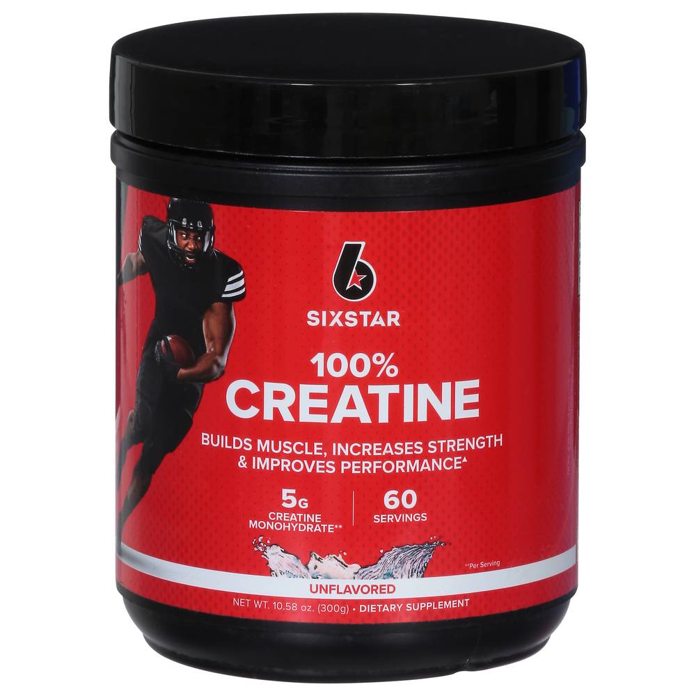 SixStar 100% Creatine Unflavored Powder (0.18 oz)