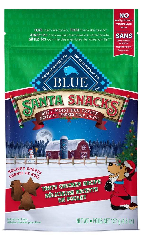 Blue Buffalo Santa Snacks Soft Moist Dog Treats (127 g)