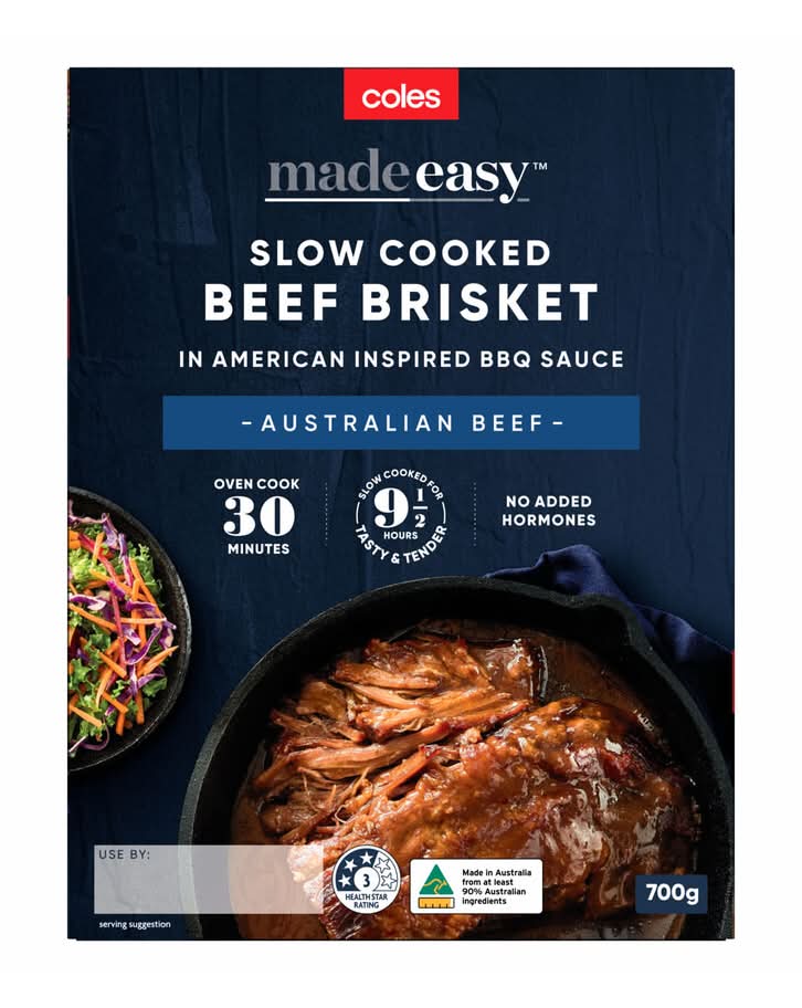 Coles Made Easy Slow Cooked Beef Brisket (700g)