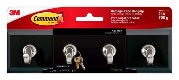 Command Slate Key Rail, 2 lb, 1 Slate Key Rail, 6 Small Strips