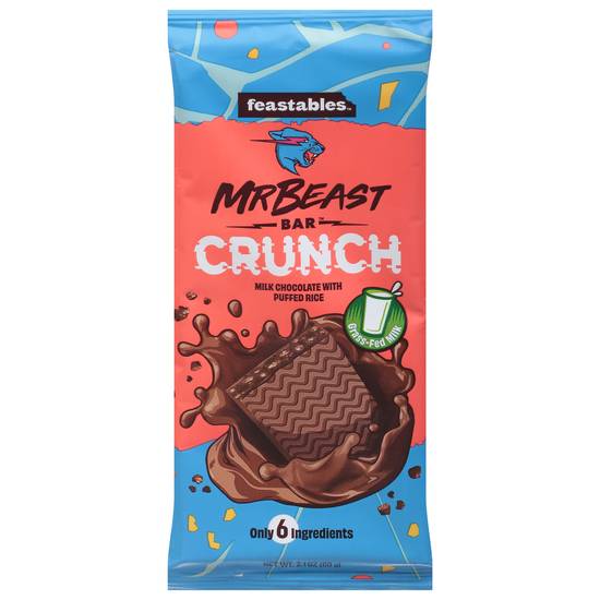 Feastables Crunch Mr Beast Milk Chocolate With Puffed Rice Bar