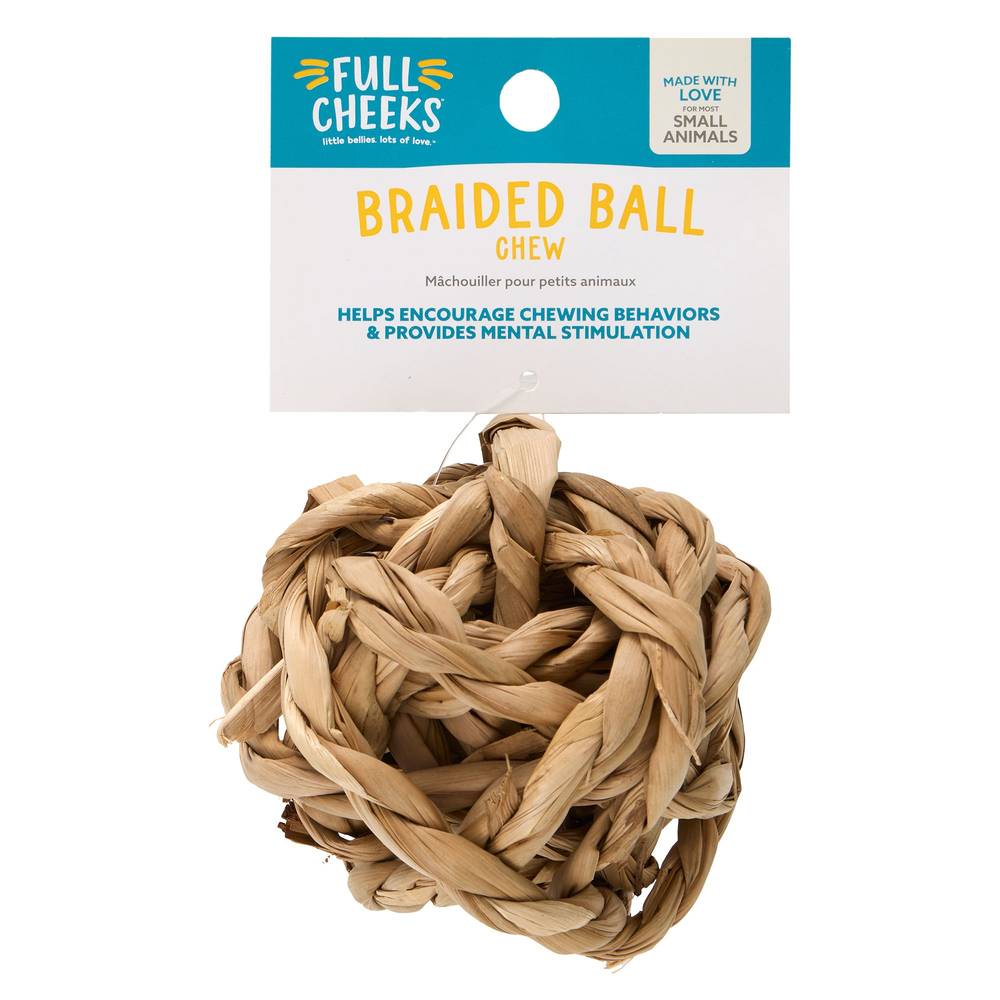 Full Cheeks Small Pet Braided Ball Chew