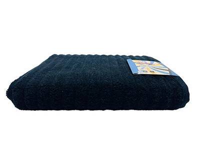 Real Living Vintage Vibes Ribbed Bath Towel, Black